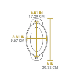 Heat-Treated 9 Ounce Oval Cast Iron Mini Server