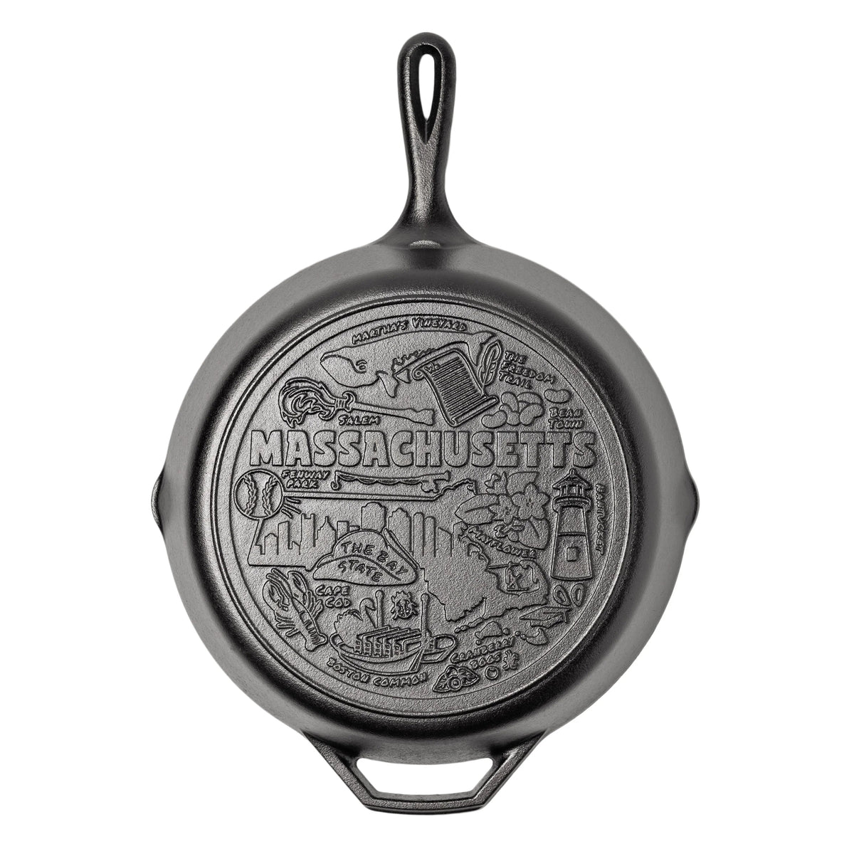 American Road Trip: 12 Inch Seasoned Cast Iron Skillet, Massachusetts